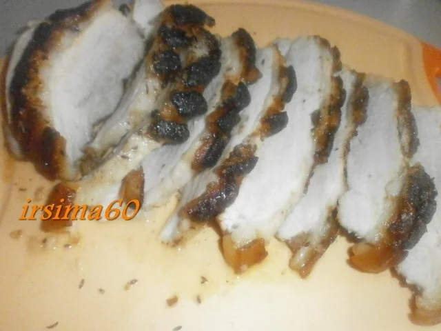 Spanferkelkeule mit Honigkruste - Rezept - Bild Nr. 8