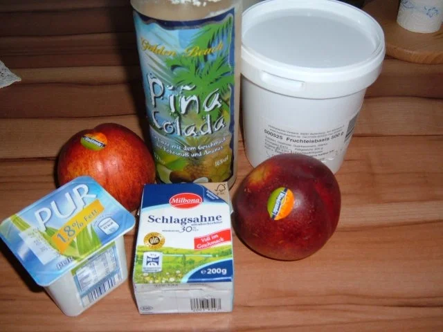 Rezept: Eis : Nektarine Sahneeis mit Pinacolada Bild Nr. 2 Eis : Nektarine Sahneeis mit Pinacolada - Rezept - Bild Nr. 2