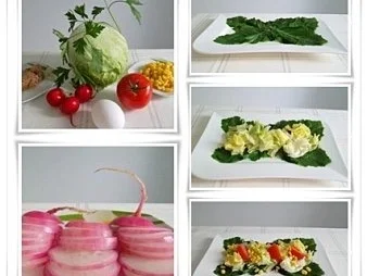 Rezept: Eisbergsalat auf Kohlrabi Blättern mit Thunfisch und …. Bild Nr. 6 Eisbergsalat auf Kohlrabi Blättern mit Thunfisch und …. - Rezept - Bild Nr. 6