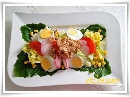 Rezept: Eisbergsalat auf Kohlrabi Blättern mit Thunfisch und …. Bild Nr. 13 Eisbergsalat auf Kohlrabi Blättern mit Thunfisch und …. - Rezept - Bild Nr. 13