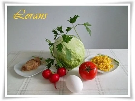 Rezept: Eisbergsalat auf Kohlrabi Blättern mit Thunfisch und …. Bild Nr. 2 Eisbergsalat auf Kohlrabi Blättern mit Thunfisch und …. - Rezept - Bild Nr. 2