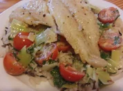 gebratener Seelachs auf Gemüse - Rezept