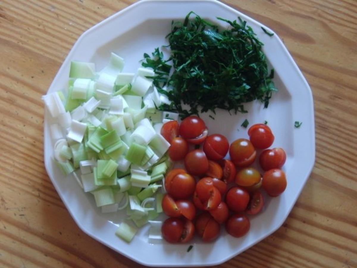 Gebratener Seelachs auf Gemüse - einfach - 131 kcal/100g