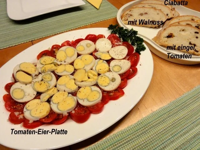 Salatbar:   TOMATEN - EIER  - Rezept - Bild Nr. 4