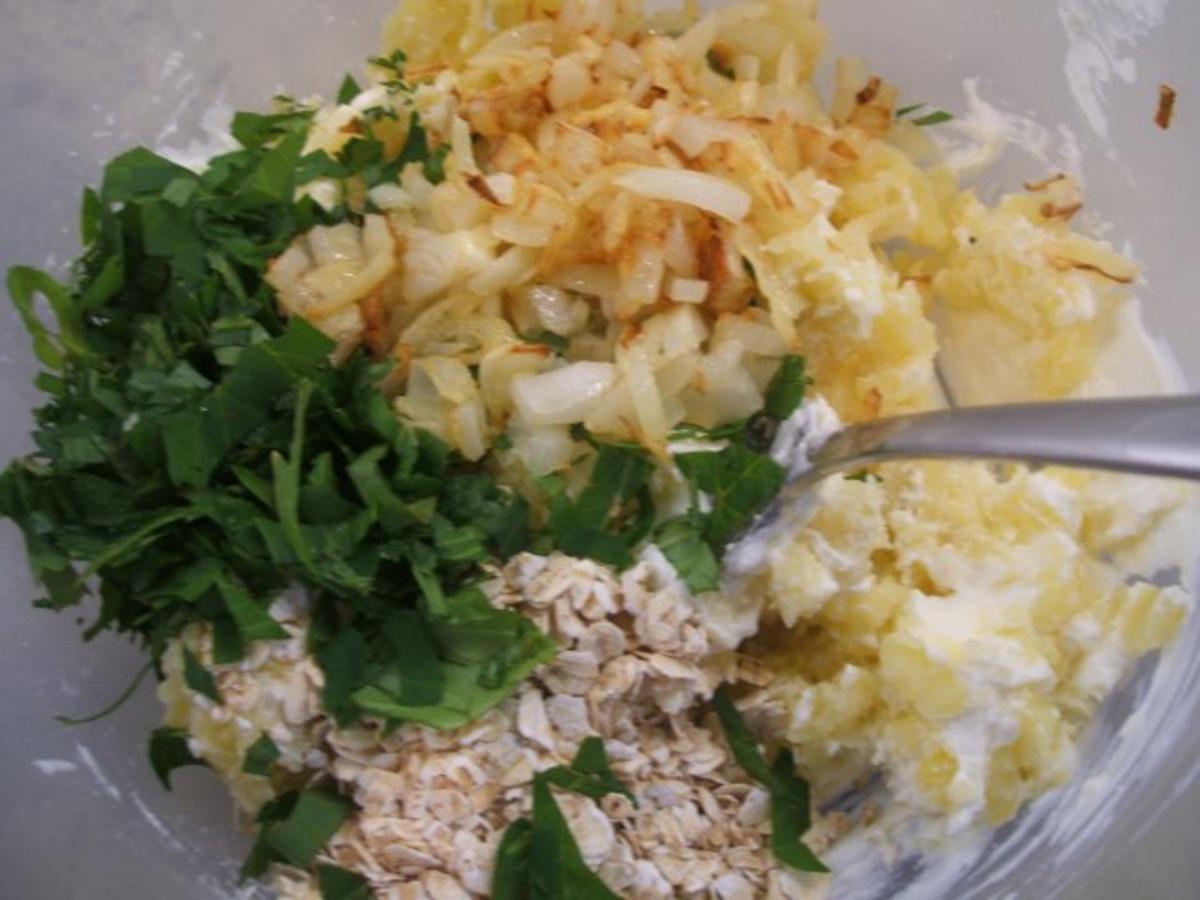 Kartoffeln: Kartoffelplätzchen mit Frischkäse und Kräutern - Rezept - Bild Nr. 5