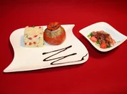 Frischkäse-Fleisch im Tomatenröckchen an Ingwerreis - Rezept