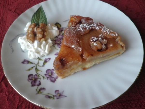 Kleiner Walnuss Apfelkuchen - schnell &amp; einfach - von Cookies