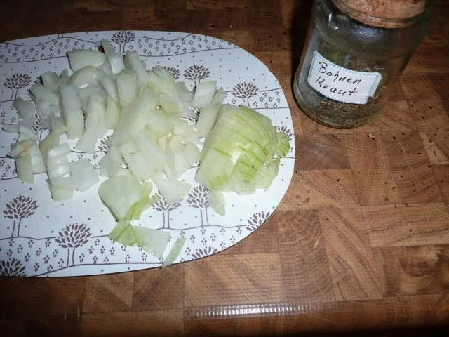 Kotelett , Bohnengemüse & Salzkartoffel - Rezept - Bild Nr. 3