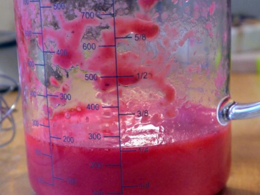 Pudding aus roten Johannisbeeren - einfach - 122 kcal/100g