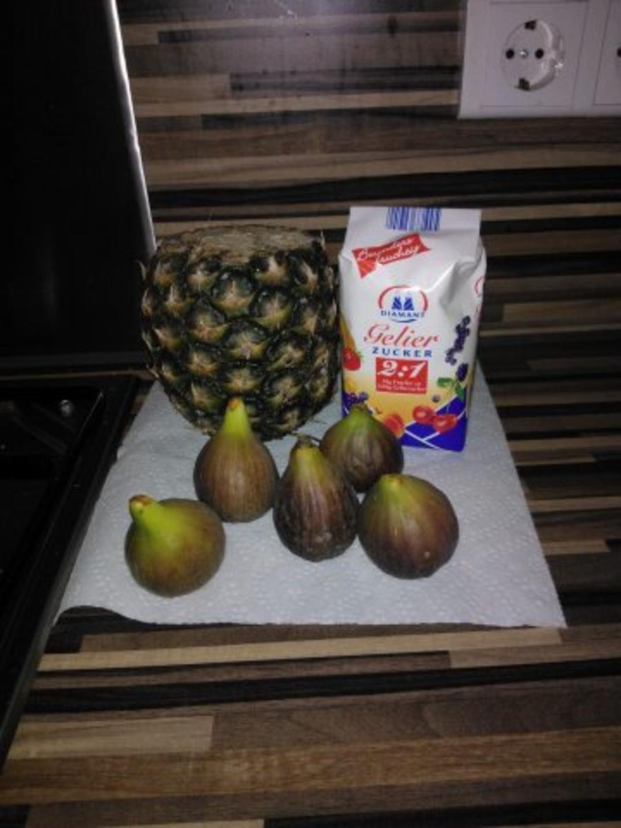 Ananas mit Feige Konfitüre - Rezept