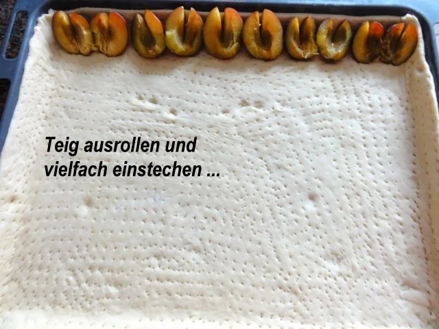 Rezept: Hefe: ZWETSCHGENKUCHEN mit Zucker + Zimt Bild Nr. 4 Hefe: ZWETSCHGENKUCHEN mit Zucker + Zimt - Rezept - Bild Nr. 4