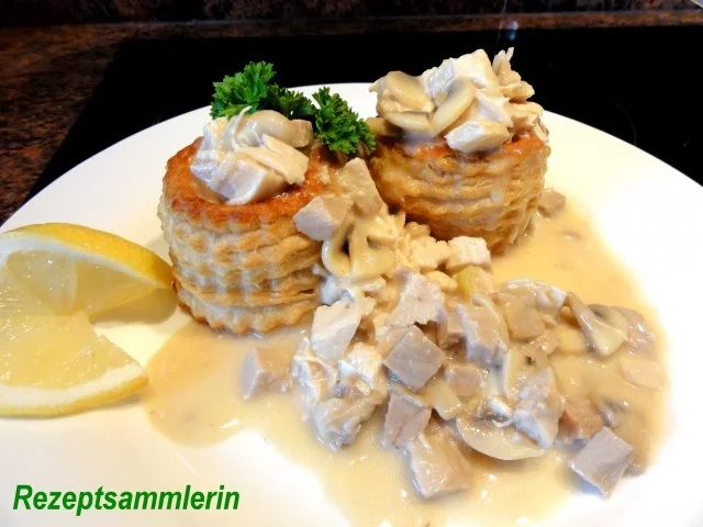 Rezept: Fleisch: RAGOUT FIN in Blätterteigpastete Fleisch: RAGOUT FIN in Blätterteigpastete - Rezept