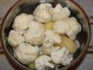 Hühnchenbrust mit Kräutertasche und Blumenkohlpüree - Rezept