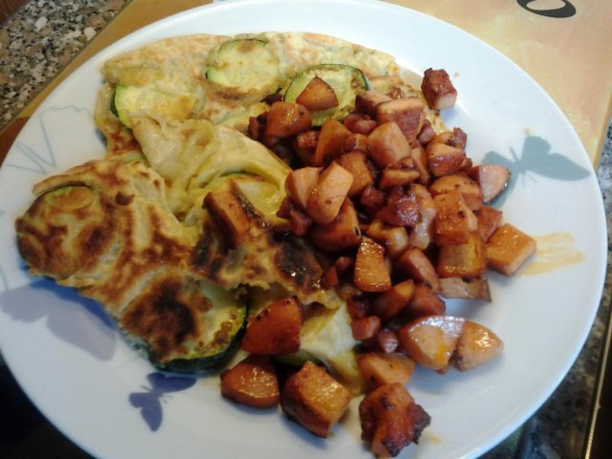 Zucchini umhült mit Bierteig