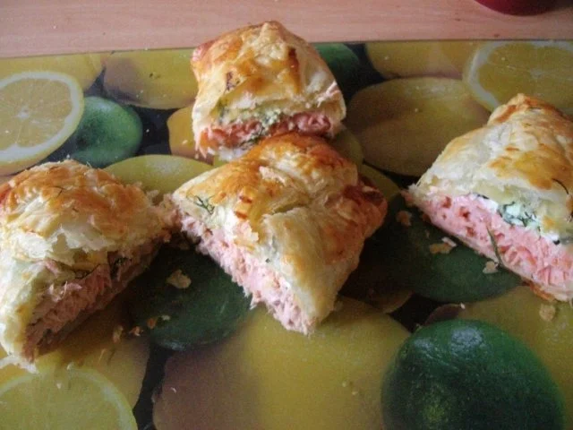 2 erlei Lachs in Blätterteig - Rezept