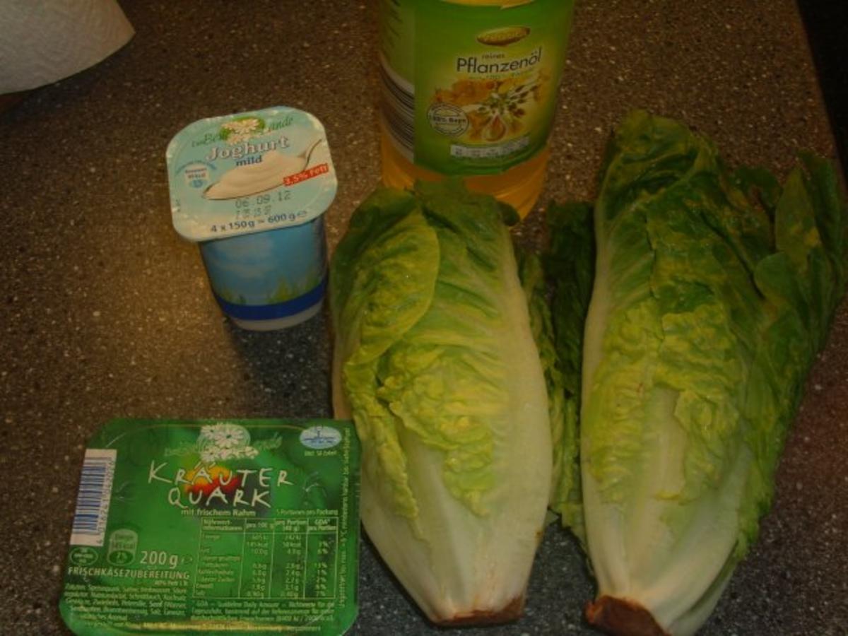 Romanasalat mit Kräuterquark Dressing - einfach - von Hoenowbear