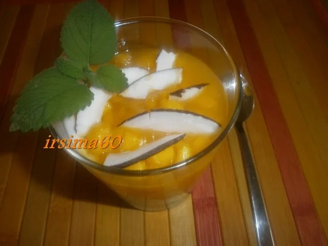 Rezept: Dessert: Kokoscreme mit Mango Bild Nr. 2 Dessert: Kokoscreme mit Mango - Rezept - Bild Nr. 2