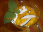 Dessert: Kokoscreme mit Mango - Rezept