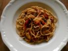 Gebratene Nudeln mit Hühnerfleisch und Gemüse- Bamigoreng auf Trappers Art - Rezept