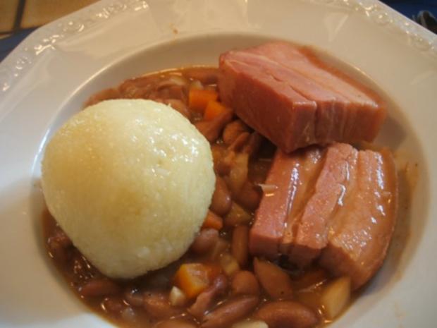 Fleisch: &ldquo;Bauch mit Bohnakern und Fränkische Klöß´&rdquo; - Rezept - kochbar.de