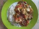 Hähnchen in Paprikasoße mit Reis - Rezept