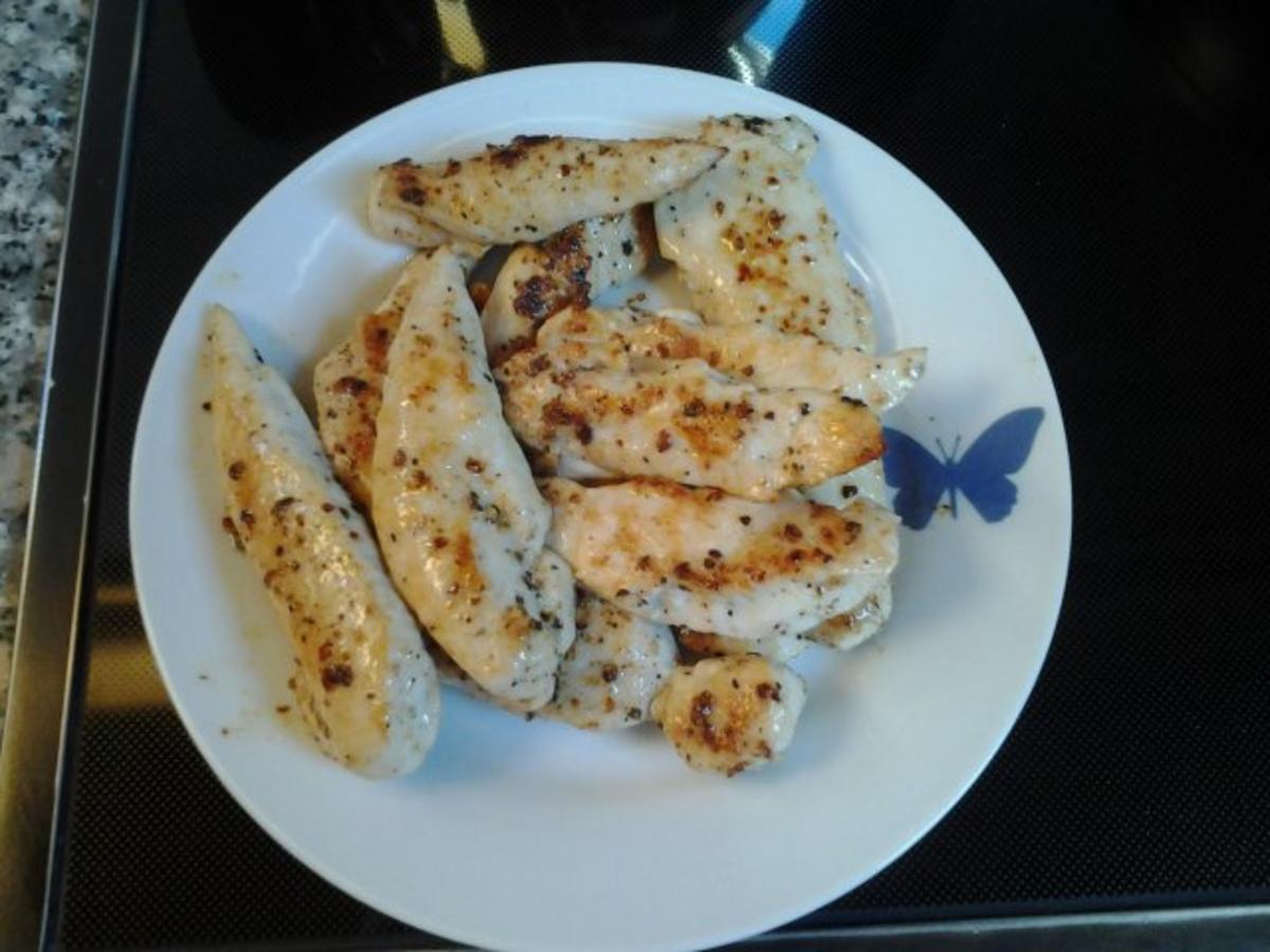 Poulet Minifilets mit Orangensauce - schnell &amp; einfach - 640 kcal/100g