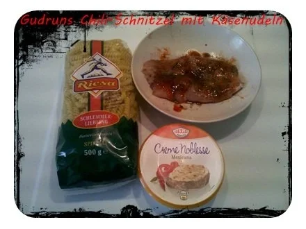 Geflügel: Chili-Schnitzel mit Käsenudeln - Rezept - Bild Nr. 2