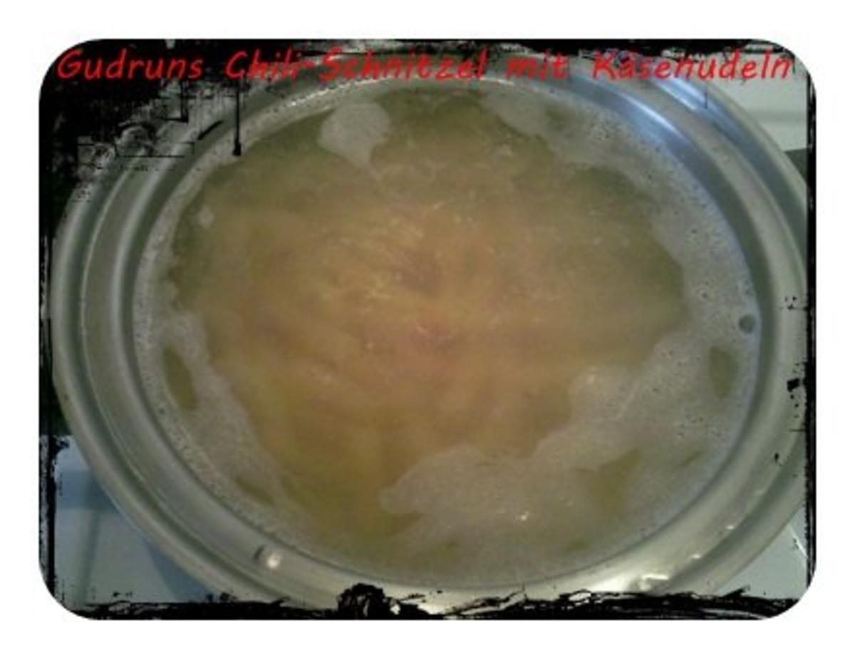 Geflügel: Chili-Schnitzel mit Käsenudeln - Rezept - Bild Nr. 3
