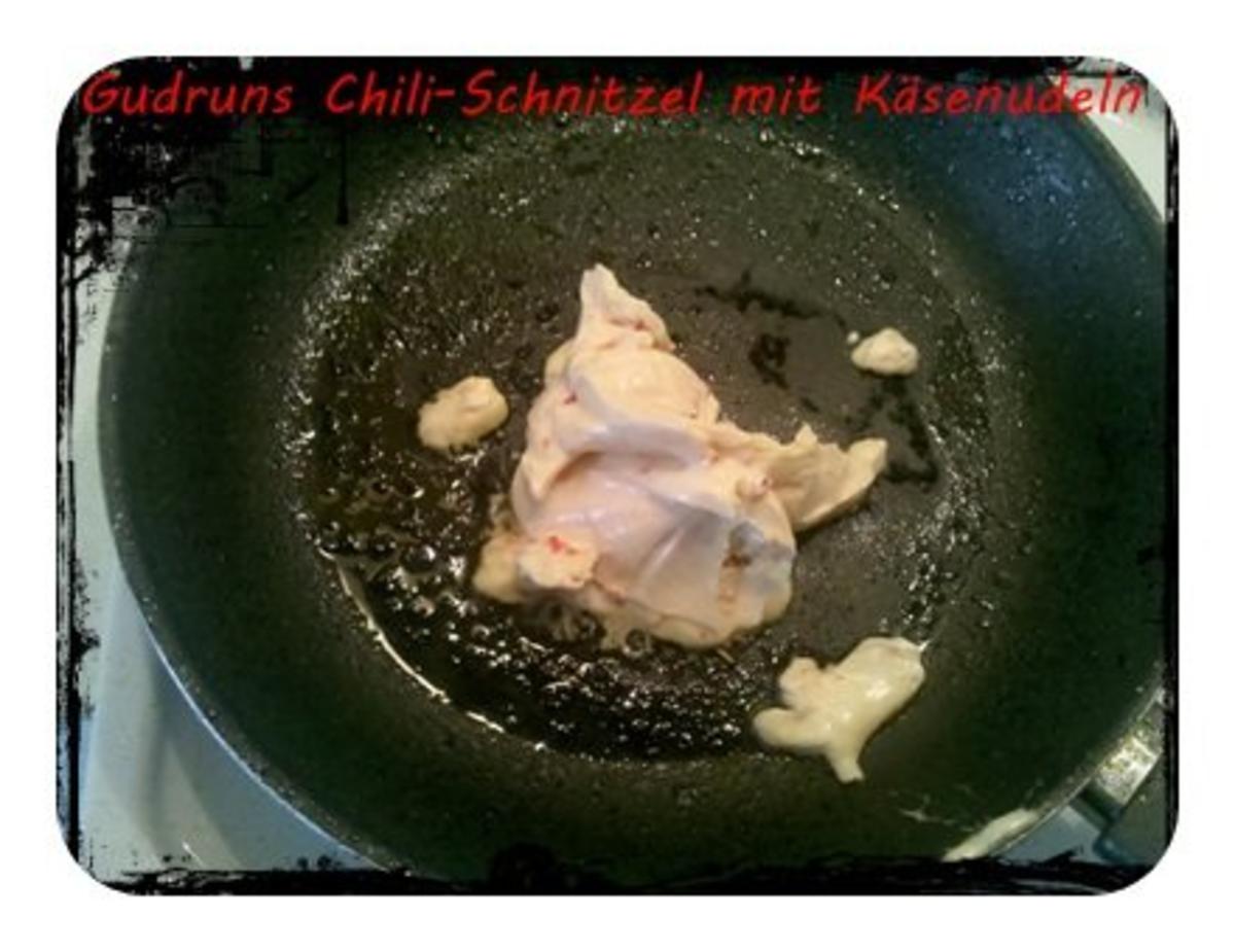 Geflügel: Chili-Schnitzel mit Käsenudeln - Rezept - Bild Nr. 5
