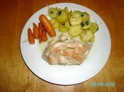 Gefülltes Hühnerschnitzel mit Karotten - Rezept