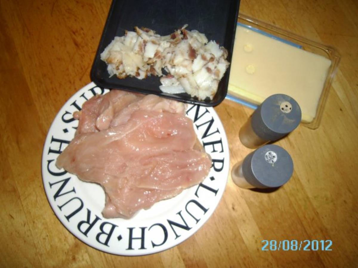 Gefülltes Hühnerschnitzel mit Karotten - schnell &amp; einfach - 84 kcal/100g