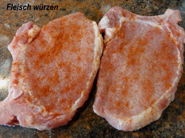 Fleisch:   STIELKOTELETT mit panierten Zwiebeln - Rezept - Bild Nr. 5