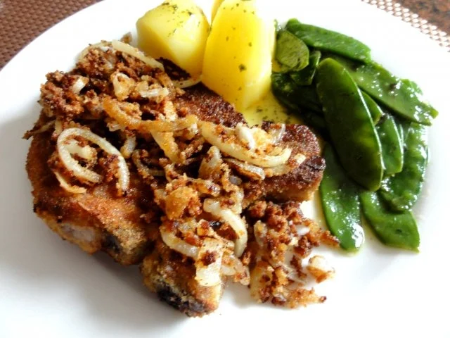 Fleisch:   STIELKOTELETT mit panierten Zwiebeln - Rezept - Bild Nr. 9