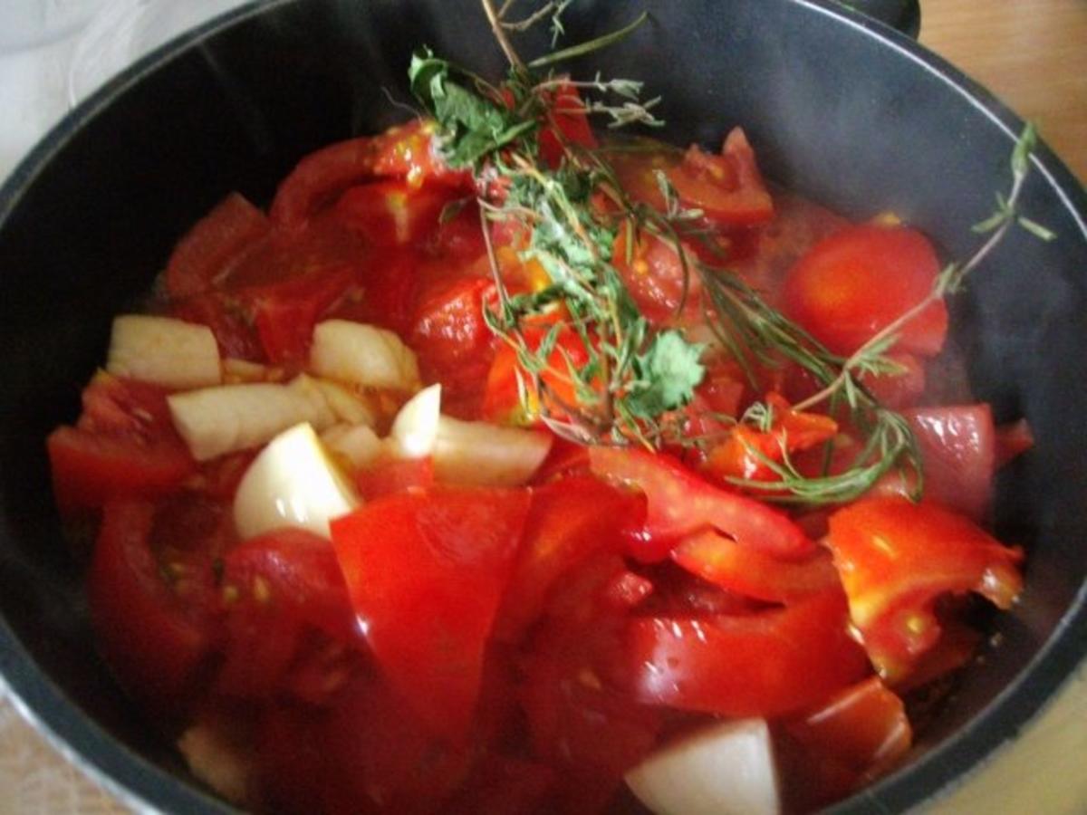 Tomatensuppe mit Reis und käsigen Hackbällchen - Rezept - Bild Nr. 5