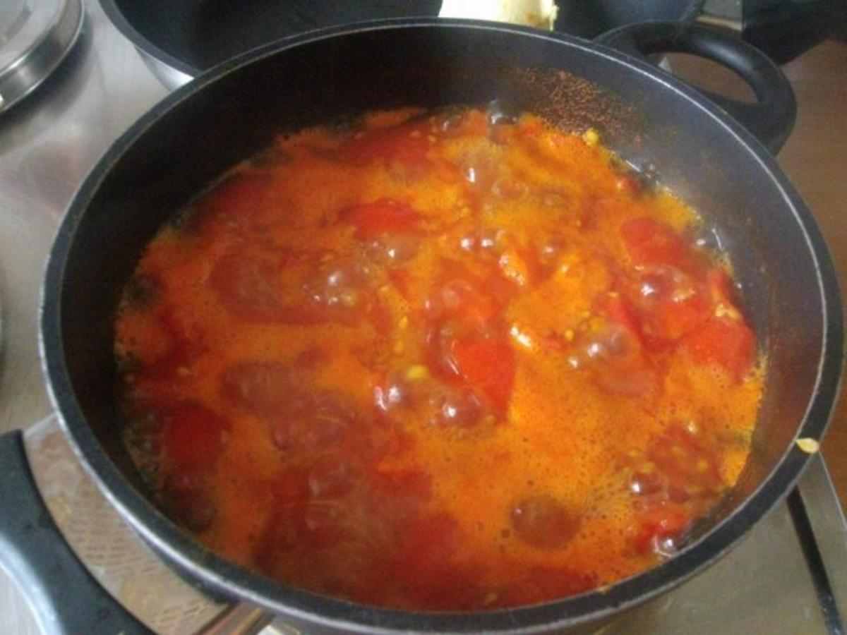 Tomatensuppe mit Reis und käsigen Hackbällchen - Rezept - Bild Nr. 6
