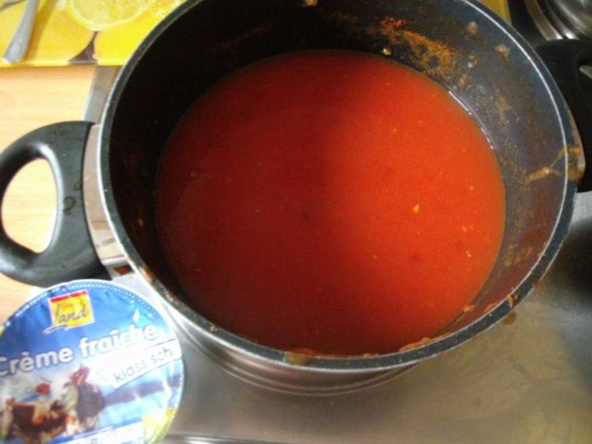 Tomatensuppe mit Reis und käsigen Hackbällchen - Rezept - Bild Nr. 9