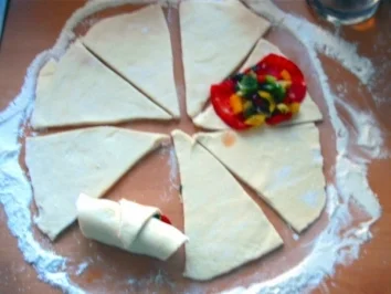 Gefüllte Hörnchen - Rezept