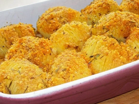 Beilagen: Knoblauch-Fächerkartoffeln mit Tortillakruste - Rezept - Bild Nr. 8