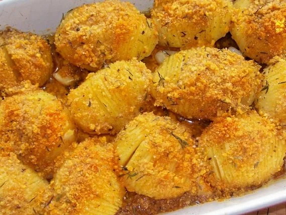 Beilagen: Knoblauch-Fächerkartoffeln mit Tortillakruste - Rezept - Bild Nr. 9