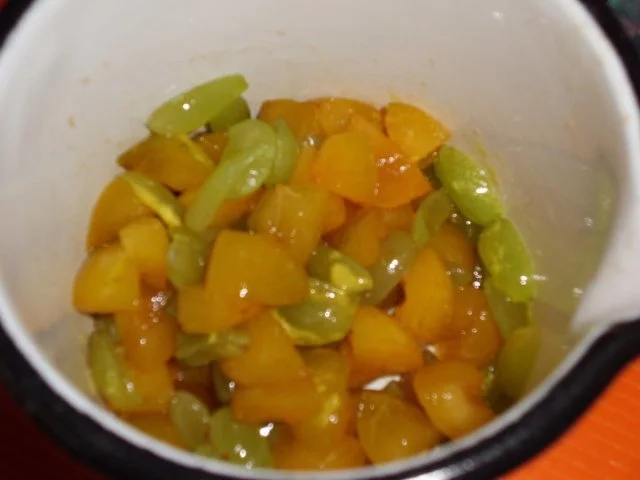 Aufstrich, süß: Mirabellen-Konfitüre mit Weintrauben und Zitrone - Rezept - Bild Nr. 3