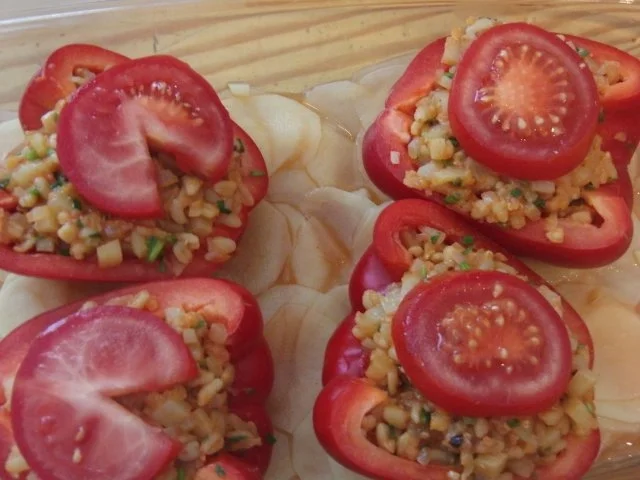 Rezept: gefüllte Paprikaschoten Bild Nr. 3 gefüllte Paprikaschoten - Rezept - Bild Nr. 3