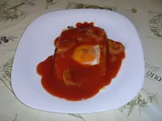 Letscho Käse Spiegelei - Rezept