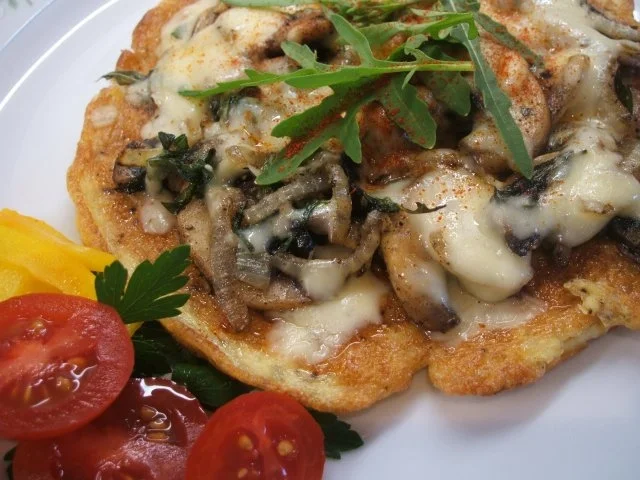 Kartoffeln: Kartoffel-Eierkuchen, herzhaft überbacken - Rezept