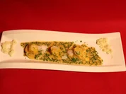 Tafelspitzteigtasche auf Schnittlauchcreme mit Apfelkren-Soße - Rezept