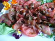 SALAT /TOMATEN mit Thunfischcarpaccio & Mozzarella - Rezept