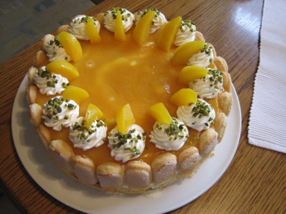 Pfirsich-Joghurt-Torte - Rezept mit Bild - kochbar.de