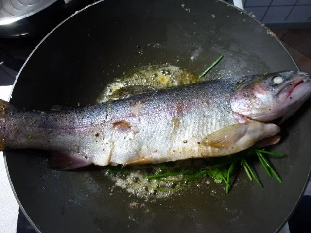 Zitronen-Kräuterforelle mit Weintraubensauce - Rezept - Bild Nr. 4