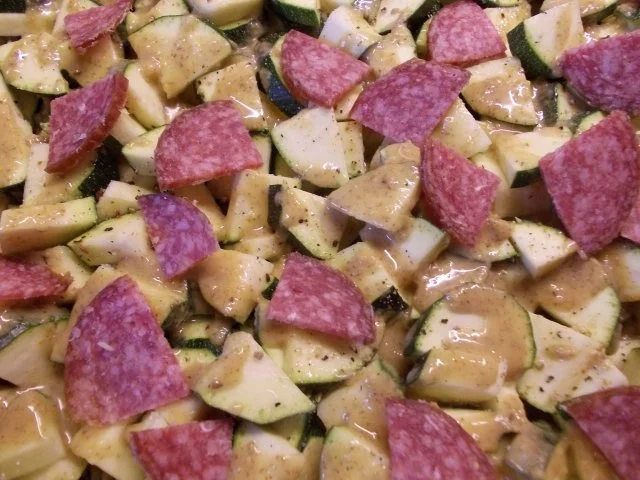 Zucchiniauflauf mit Dinkel und Walnußsoße - Rezept - Bild Nr. 7