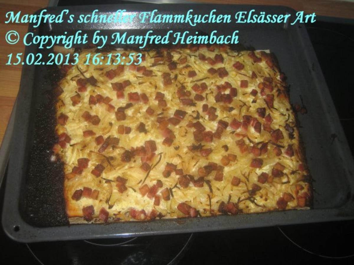 Tartes – Manfred’s schneller Flammkuchen Elsässer Art - Rezept - Bild Nr. 2