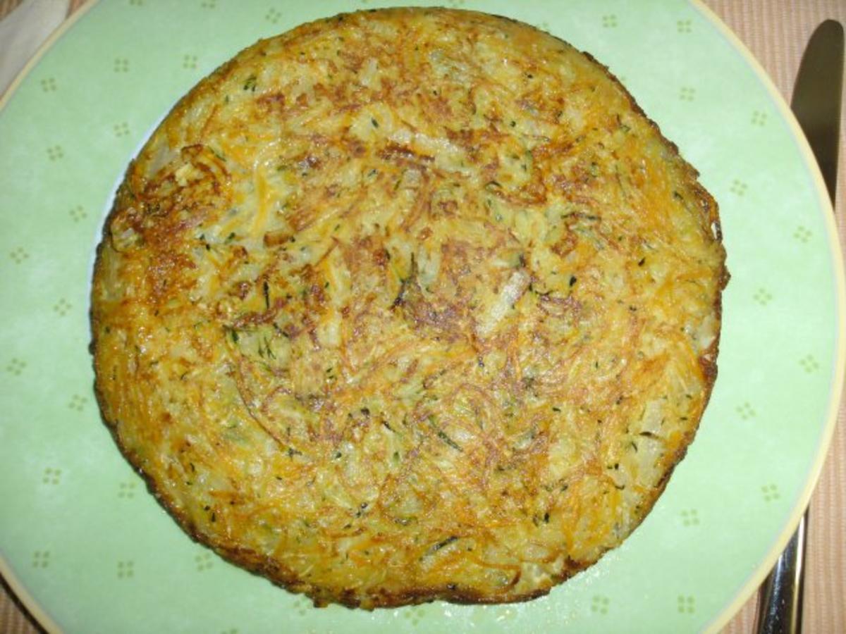 Zucchini-Möhren-Kartoffelpuffer XL - Rezept - kochbar.de